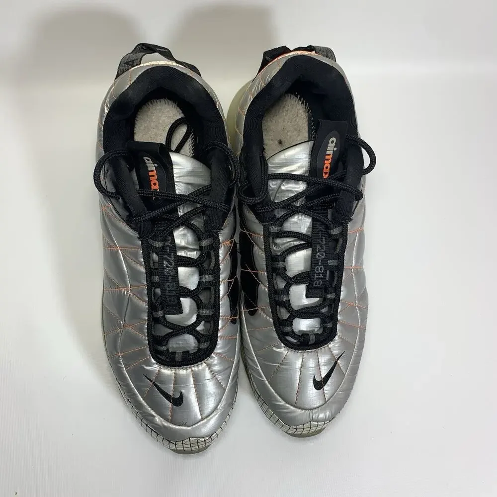 Nike Air Max MX 720-818 BV5841-001 Mens Size 8 Silver Black No Insoles